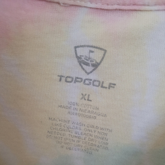 Top Golf Pastel Rainbow Tie Dye Tee Size Extra Large - Picture 4 of 5